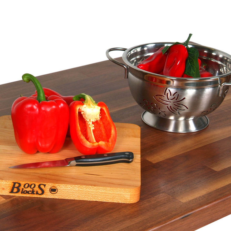 Cucina Classico 36" Walnut and Stainless Steel Work Table