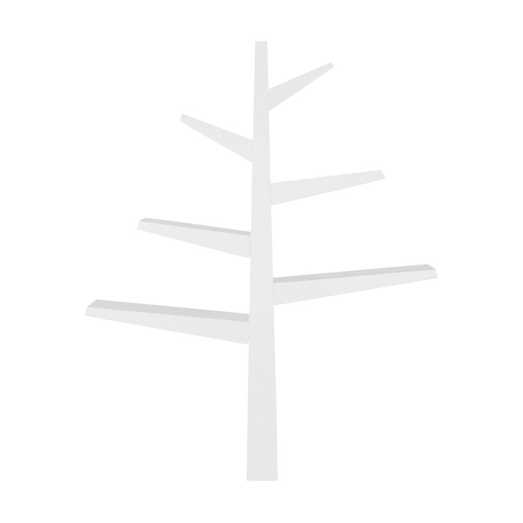 White Poplar Tree Shaped Kids Bookcase