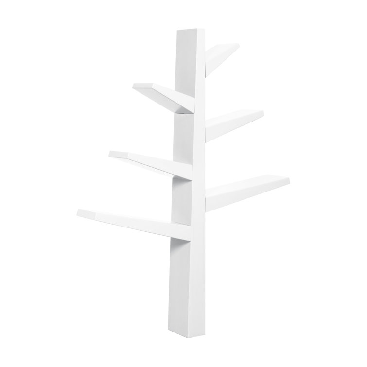 White Poplar Tree Shaped Kids Bookcase
