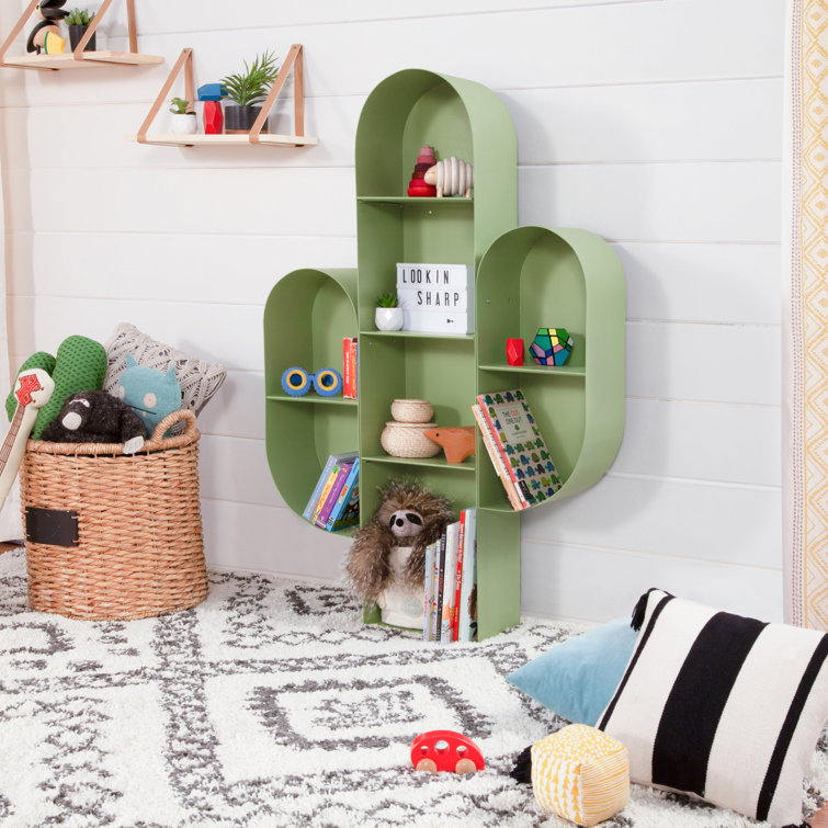 Sage Green Bohemian Steel Kids' Bookcase