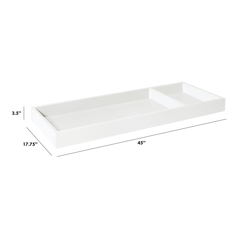 Warm White Wooden Universal Changing Table Topper
