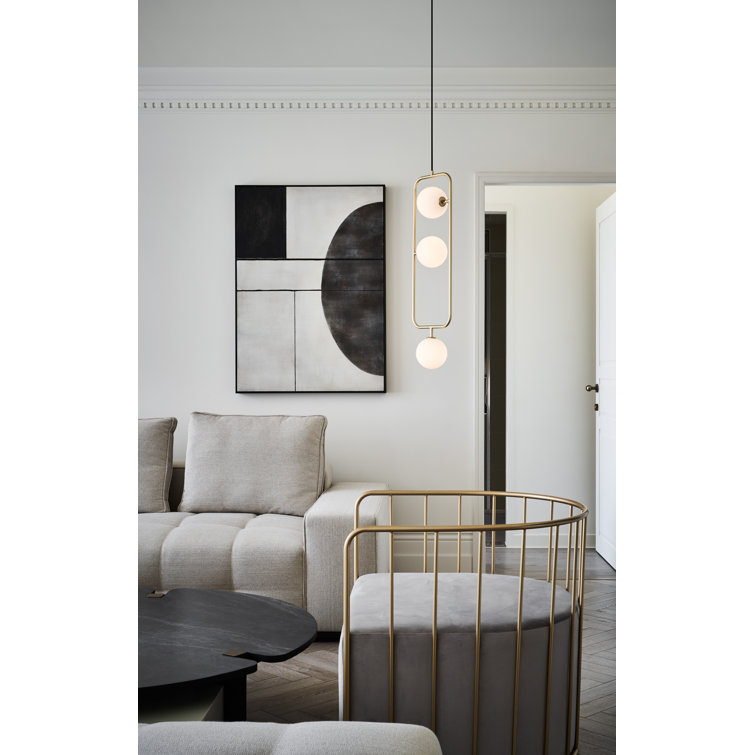 Sircle Moonlight 26.9'' Champagne Gold LED Pendant Light