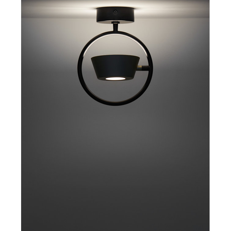 Matte Black Dimmable Ring Wall Sconce