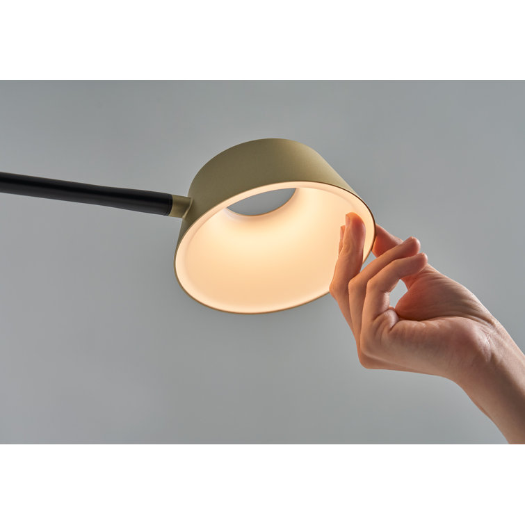 Adjustable Black and Gold Arched Floor Lamp