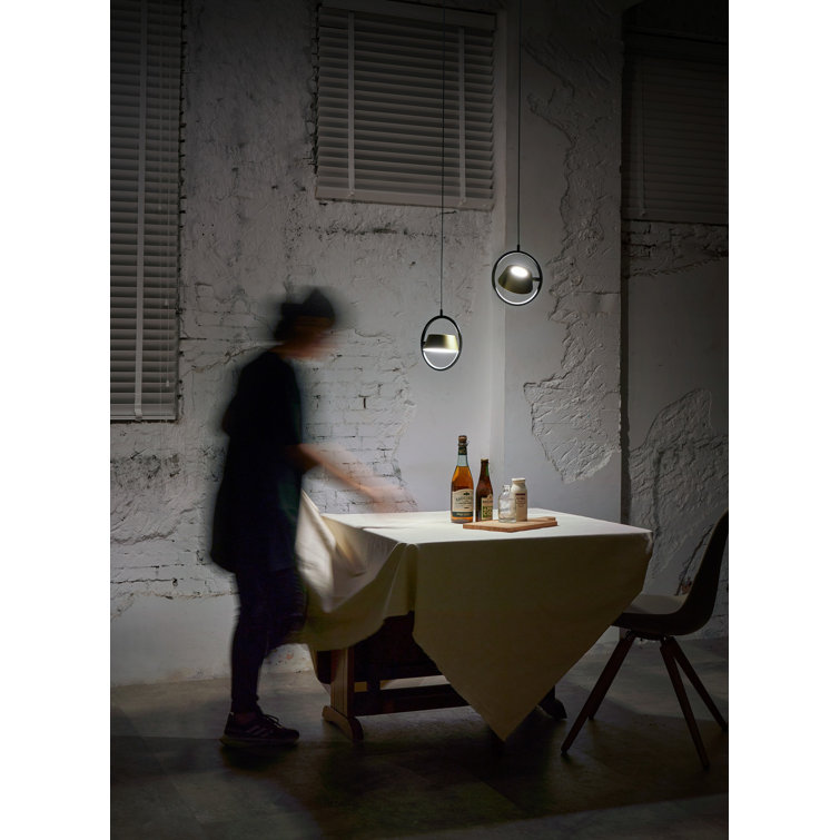 Olo 7.7'' Champagne Gold Drum LED Pendant Light