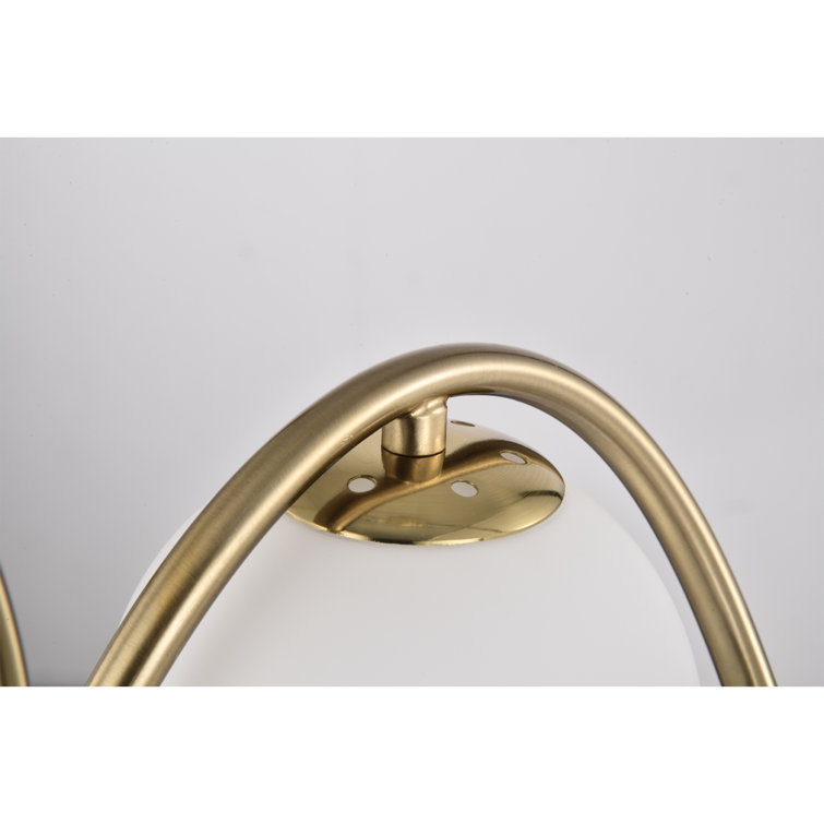 Brass 34'' 5-Light Chandelier with Globe Shades