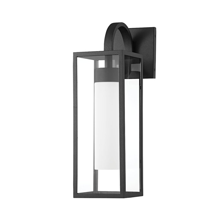 Elegant Black Glass Dimmable Sconce - 19.75" H Modern Lighting