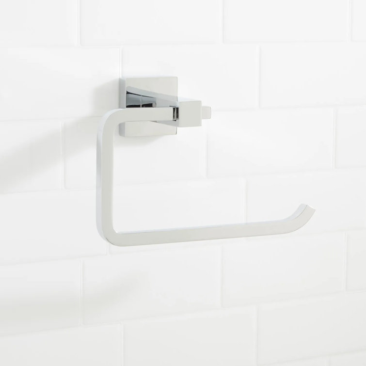 Polished Brass Square Wall-Mount Toilet Paper Holder