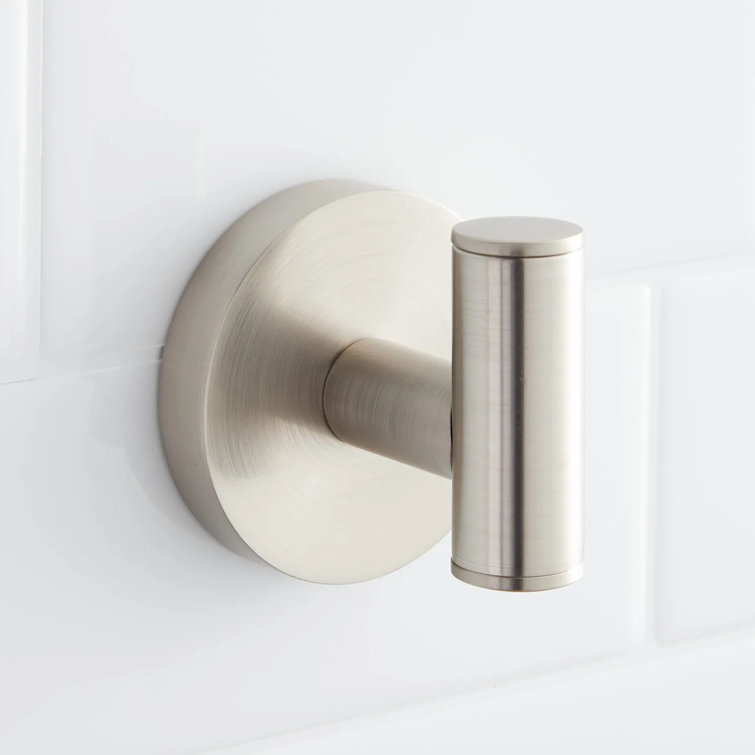 Brushed Nickel Wall-Mount Single Robe Hook