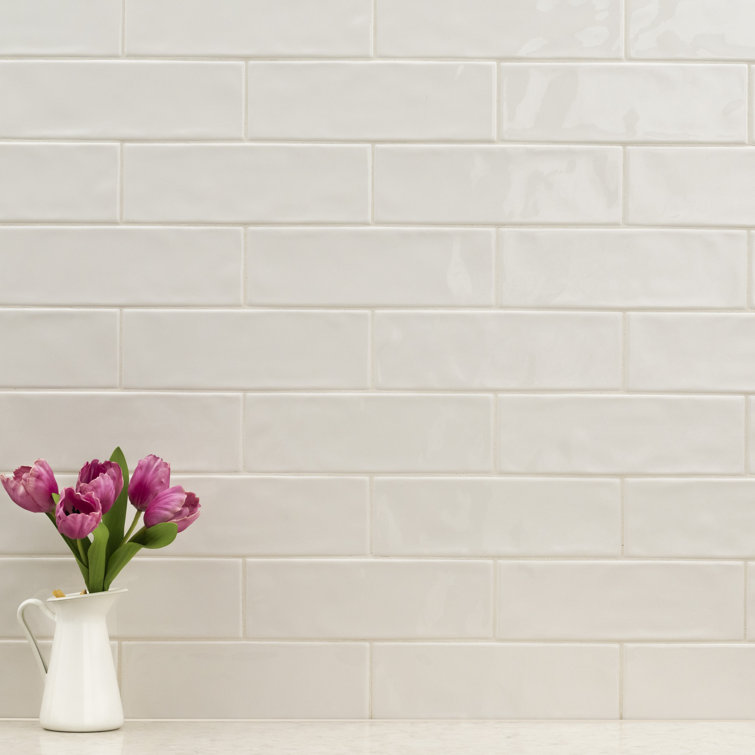 Urbano Crema Glossy 4'' x 12'' Ceramic Subway Wall Tile