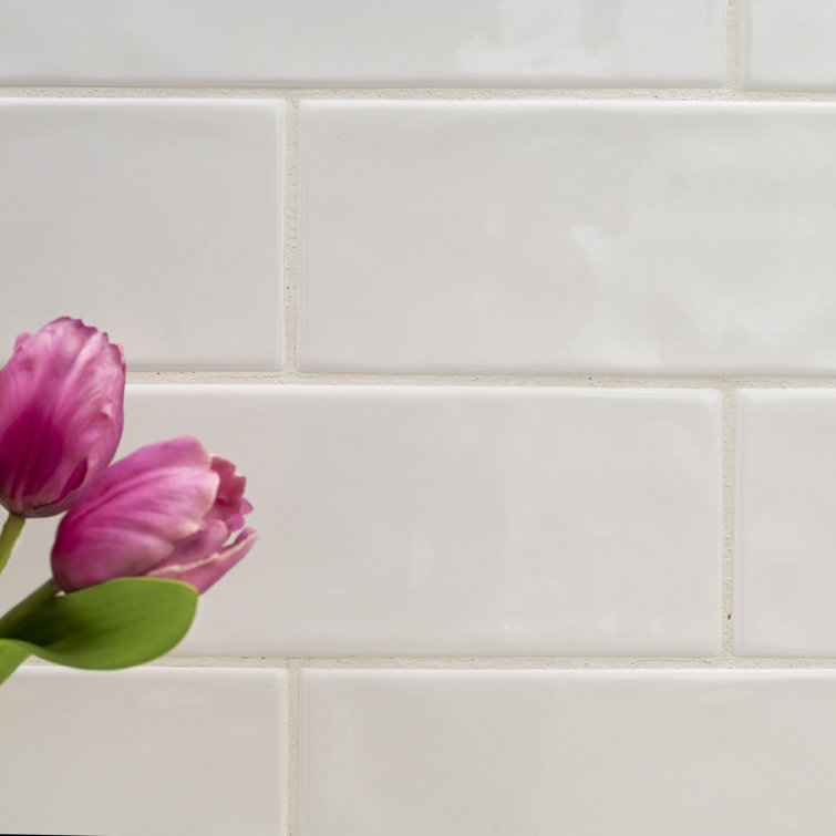 Urbano Crema Glossy 4'' x 12'' Ceramic Subway Wall Tile