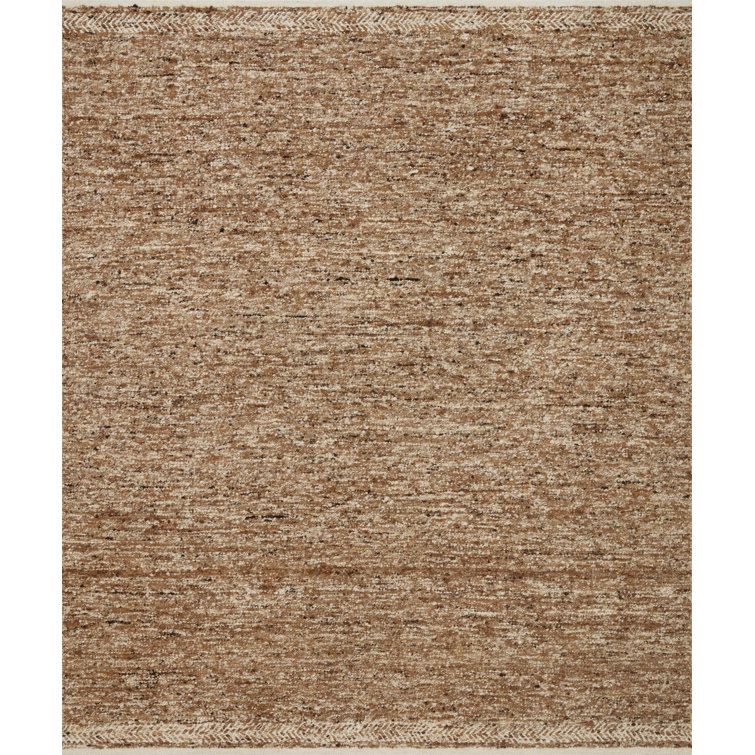 Reyla Caramel and Ivory Handwoven Wool Area Rug