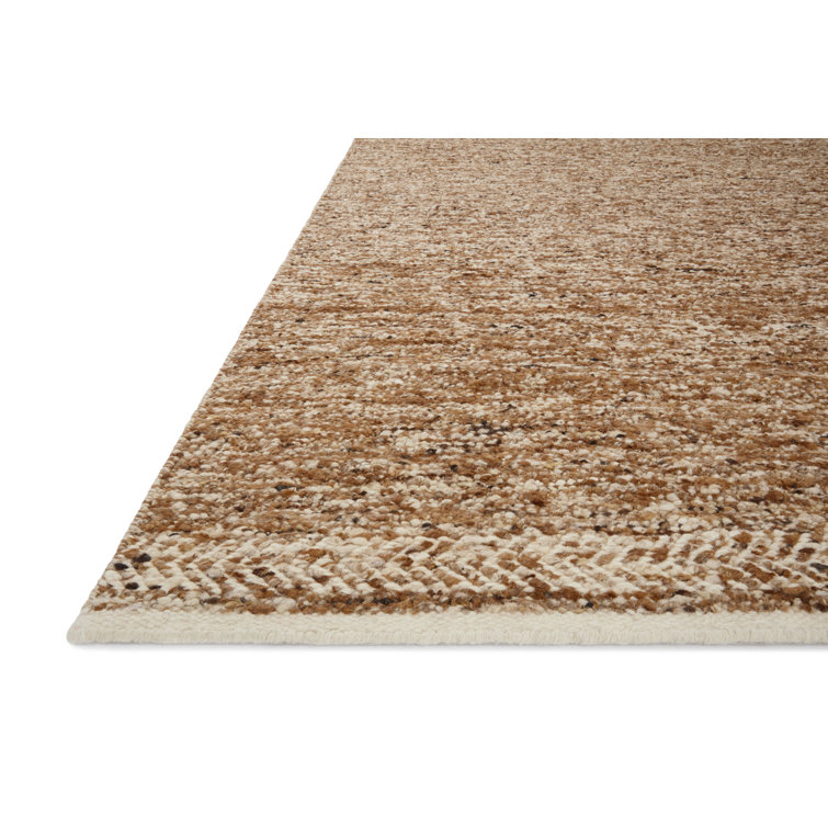 Reyla Caramel and Ivory Handwoven Wool Area Rug