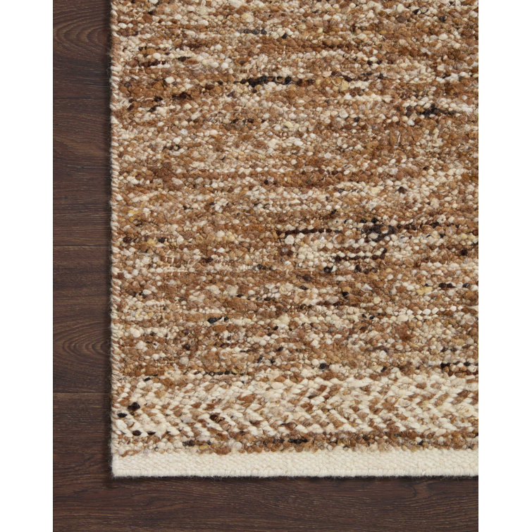 Reyla Caramel and Ivory Handwoven Wool Area Rug