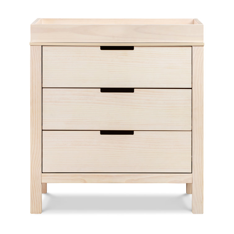 Washed Natural Pinewood 3-Drawer Nursery Dresser