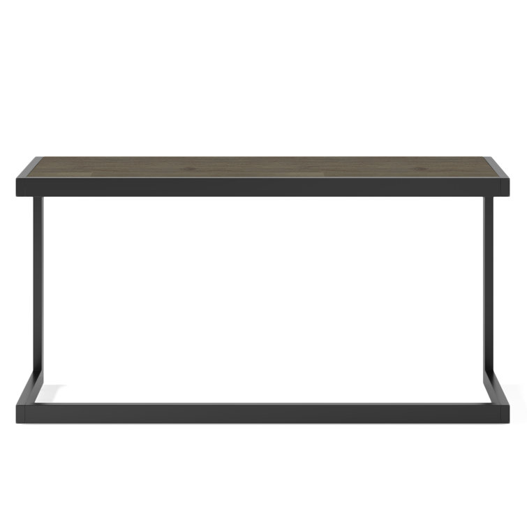 Erina 52'' Distressed Gray Acacia Wood and Metal Console Table