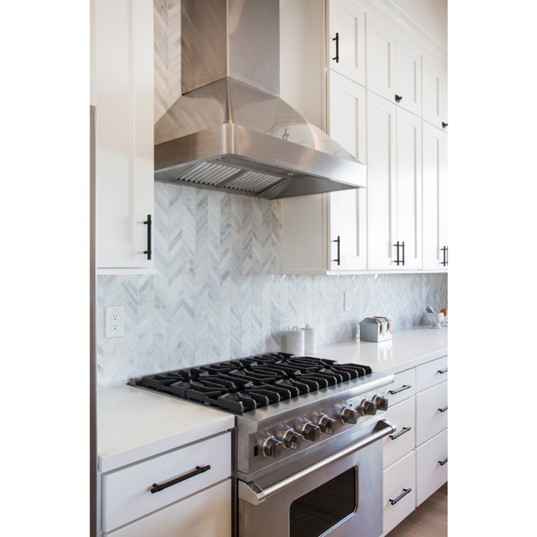 White Marble Chevron Mosaic Tile for Kitchen and Bathroom