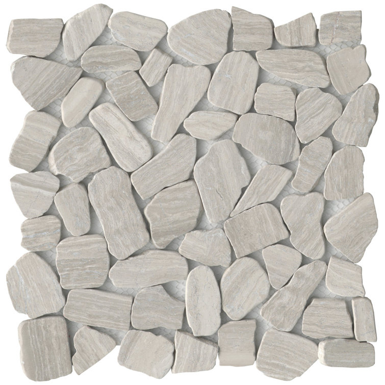 Cream Natural Stone Pebble Mosaic Tile 12x12