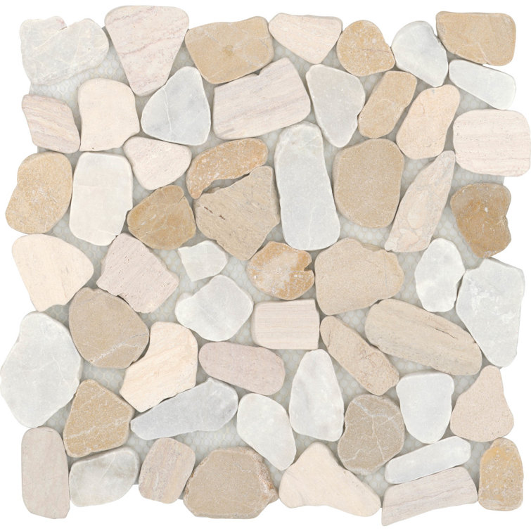 Summer Pebble Stone 12x12 Natural Mosaic Tile