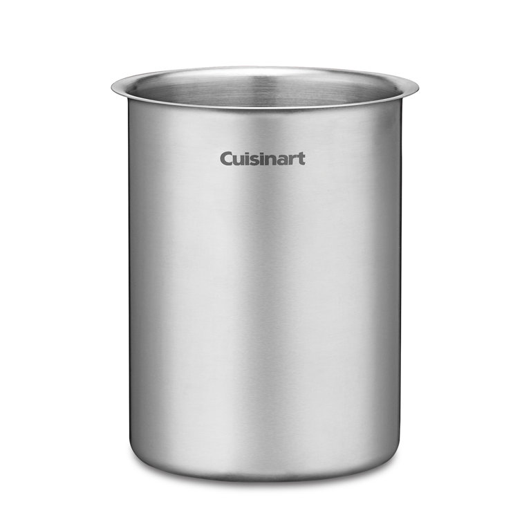 Stainless Steel Crock with Black Nylon Utensil Set, 6-Piece