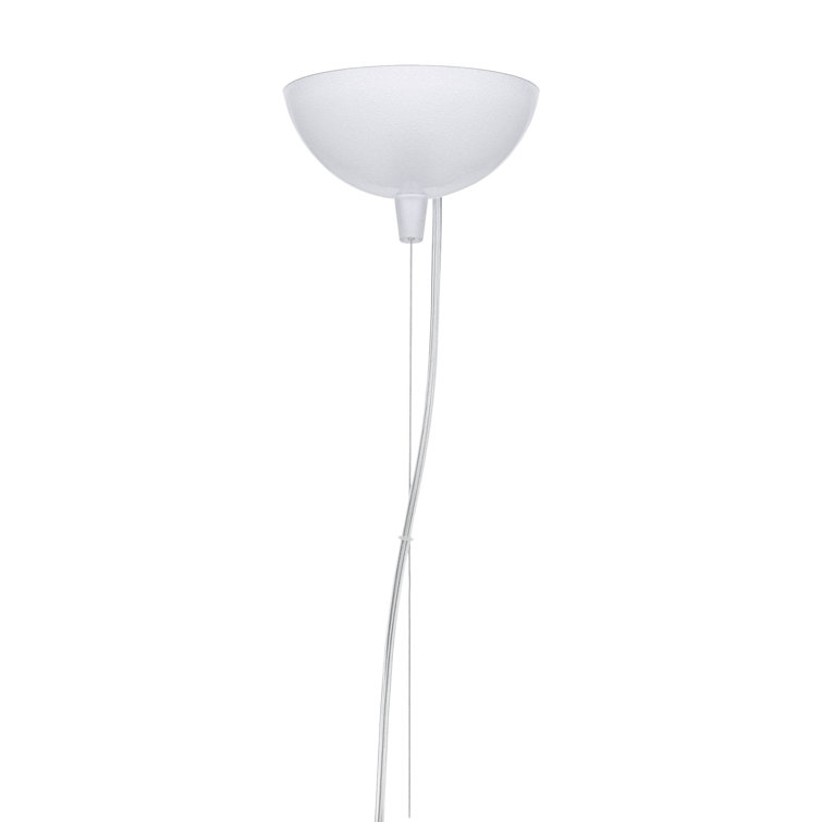 Elegant Transparent Lavender Crystal Round Pendant Light