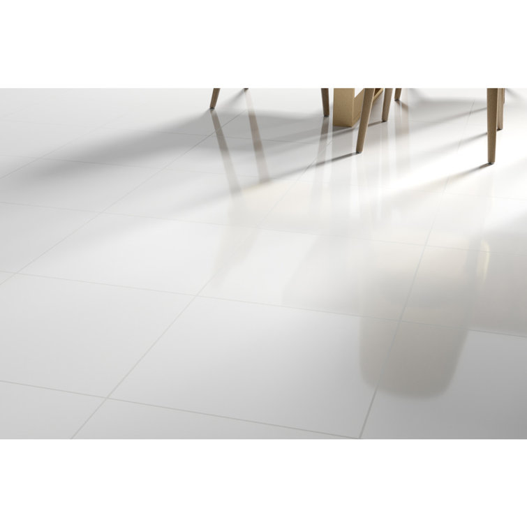 18" x 18" Thassos White Polished Marble Tile