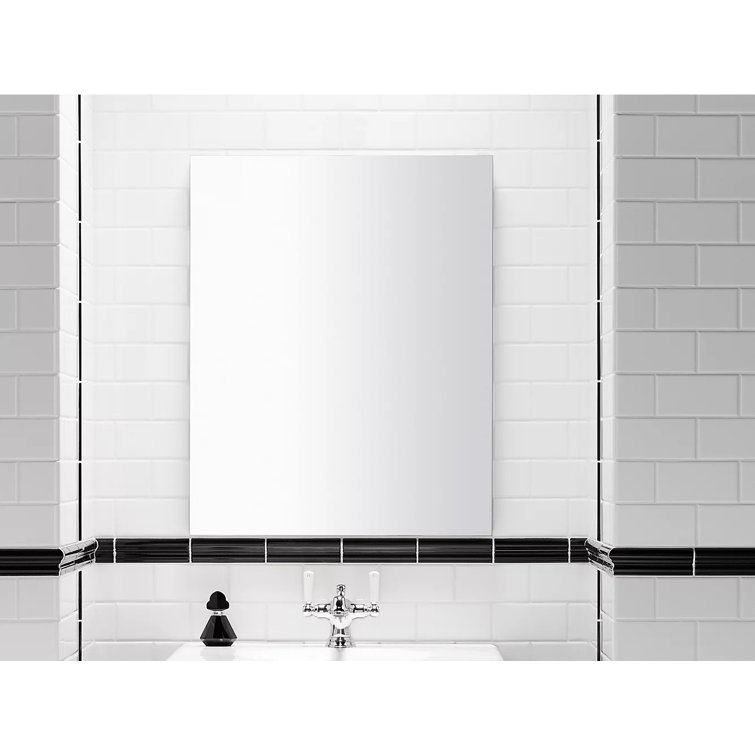 Verdera Sleek 24"x30" Frameless Aluminum Medicine Cabinet with Adjustable Shelves