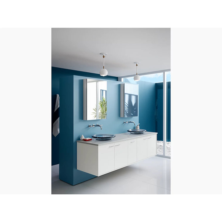 Verdera Sleek 30" Aluminum Frameless Medicine Cabinet with Adjustable Shelves
