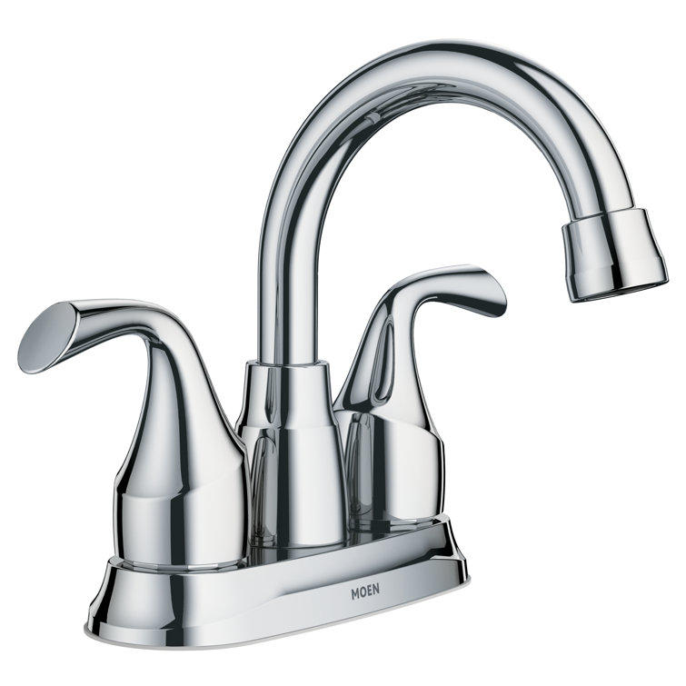 Elegant Idora High Arc Chrome Centerset Bathroom Faucet with Drain Assembly