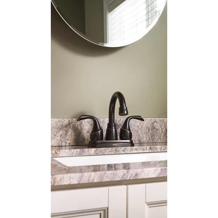 Mediterranean Bronze Two-Handle Centerset Bathroom Faucet