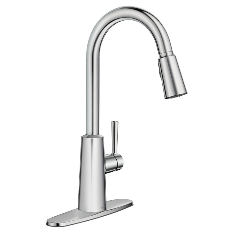Riley Chrome Pulldown Kitchen Faucet with Spray Technology