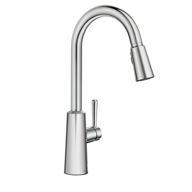 Riley Chrome Pulldown Kitchen Faucet with Spray Technology