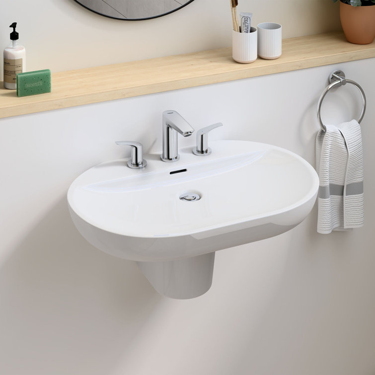 Eurosmart Brushed Nickel 8" Widespread 2-Handle Bathroom Faucet