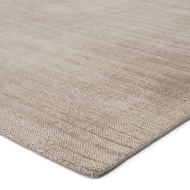 Pelican Beige Hand-Woven Viscose 8' x 10' Area Rug