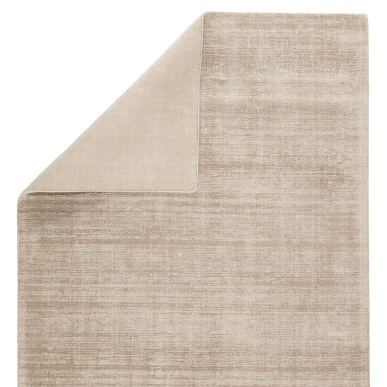 Pelican Beige Hand-Woven Viscose 8' x 10' Area Rug