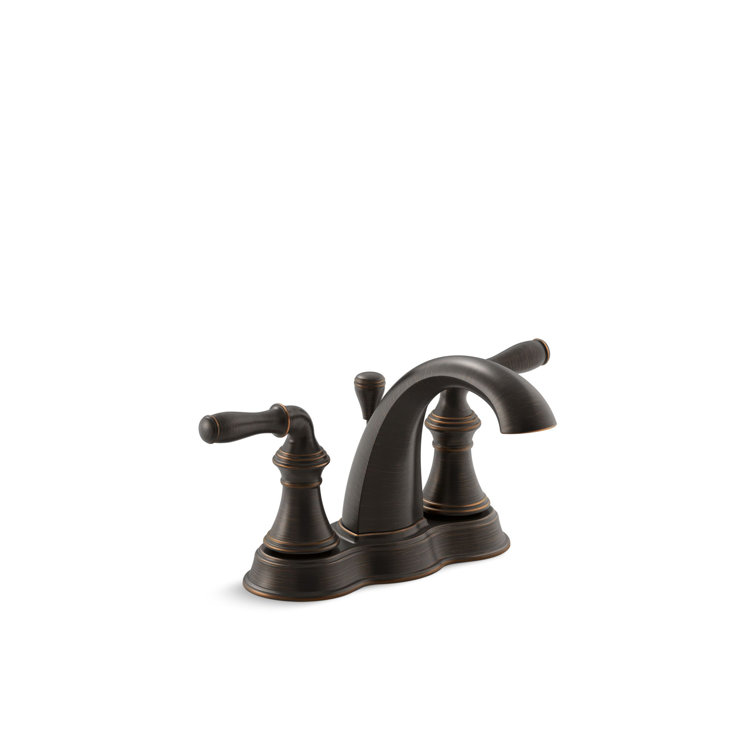 Devonshire Polished Chrome 4" Centerset Bathroom Faucet with Pop-Up Drain