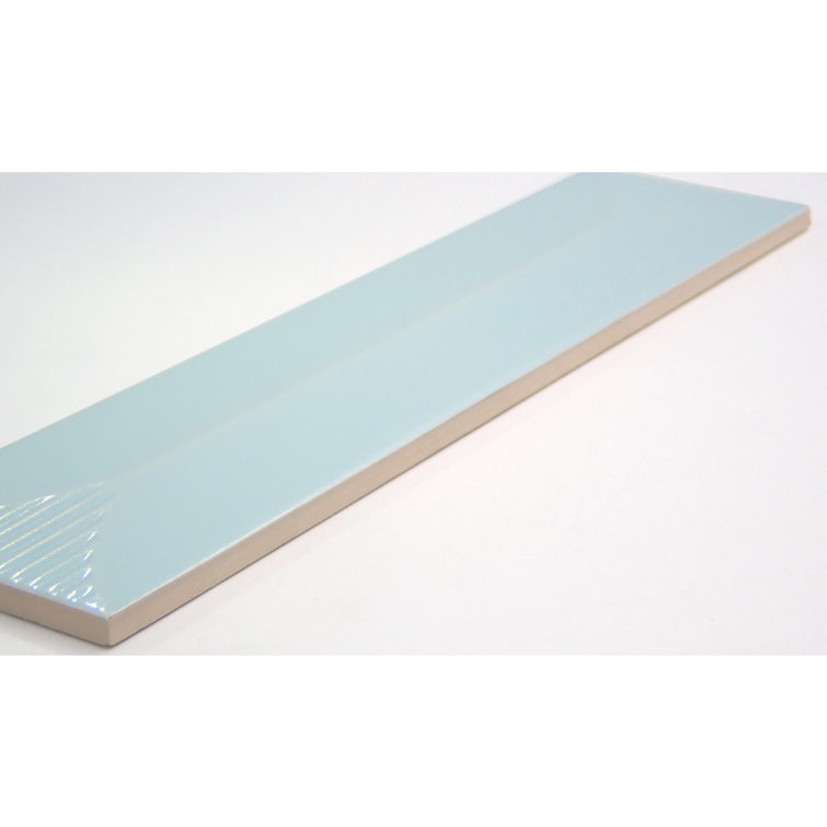 Euphoria Matte Ocean 3" x 12" Beveled Ceramic Wall Tile
