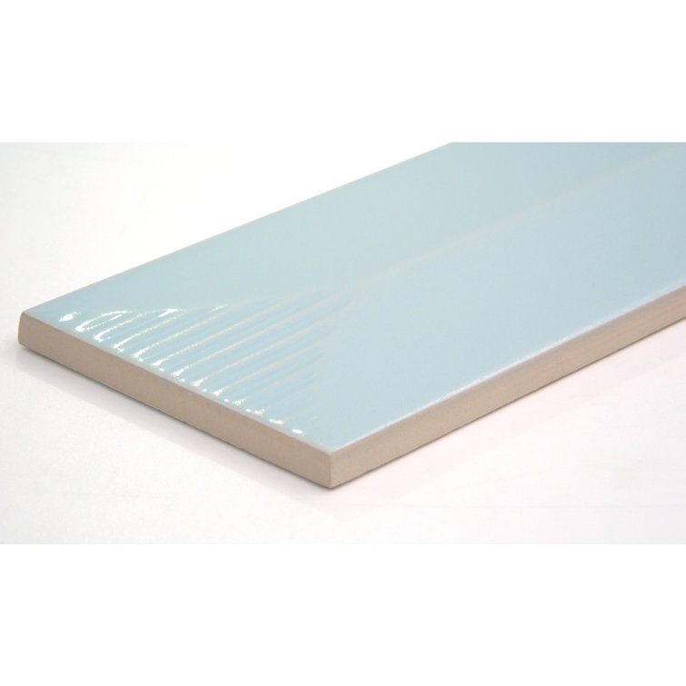 Euphoria Matte Ocean 3" x 12" Beveled Ceramic Wall Tile