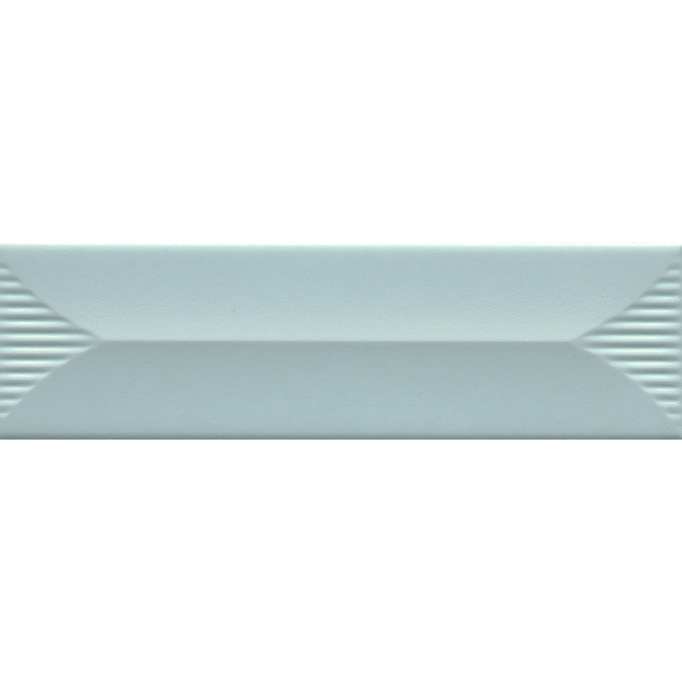 Euphoria Matte Ocean 3" x 12" Beveled Ceramic Wall Tile