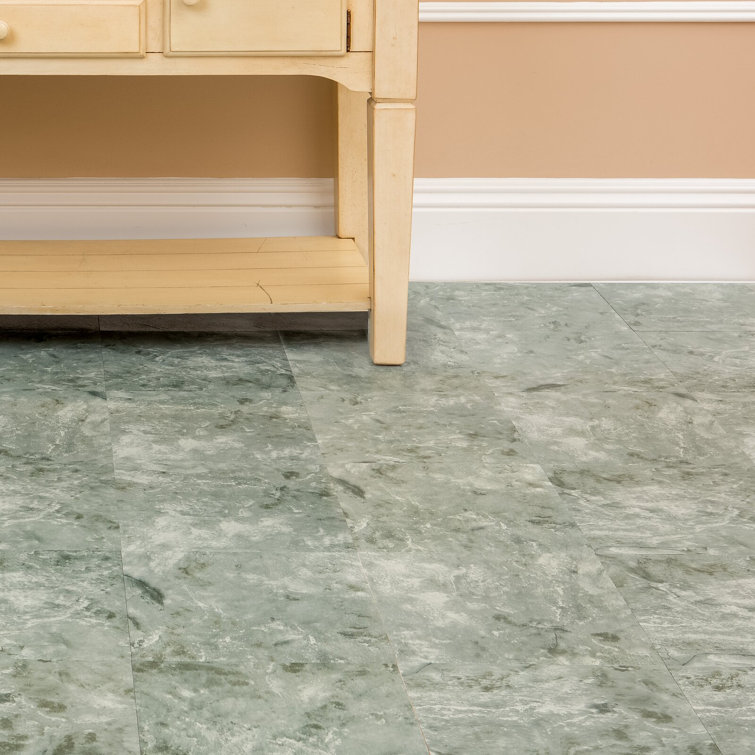Verde Marble Vein Self-Adhesive Vinyl Floor Tile 12" x 12"