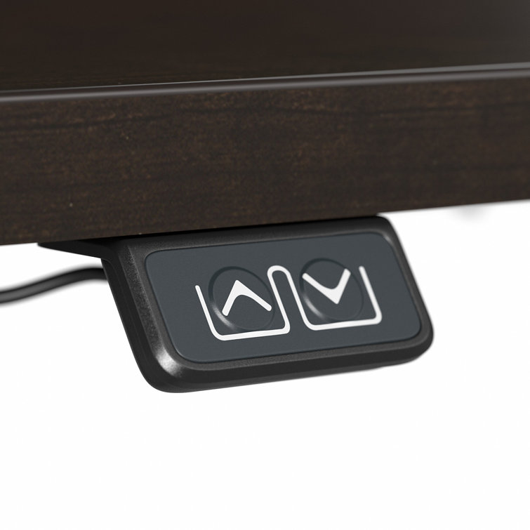 Mocha Cherry 47'' Motorized Sit/Stand Desk with Power Outlet