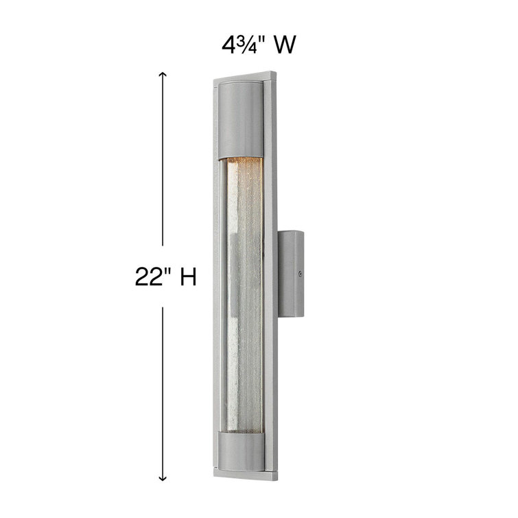 Sleek Satin Black Outdoor Wall Sconce with Seedy Glass