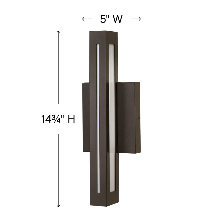 Contemporary Vue Dimmable LED Outdoor Wall Light in Bronze