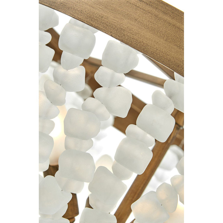 Bohemian Chic Burnished Gold & Soft Sea Glass LED Bowl Light