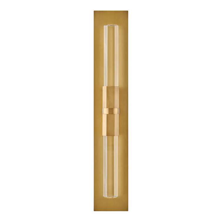 Heritage Brass LED Sconce with Clear Crystal
