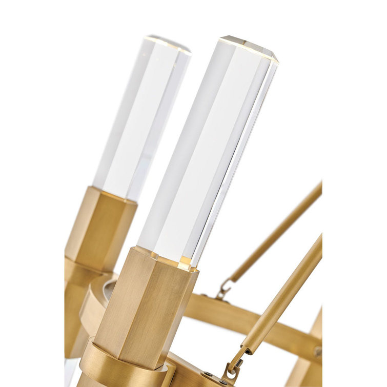 Heritage Brass and Crystal 10-Light LED Chandelier