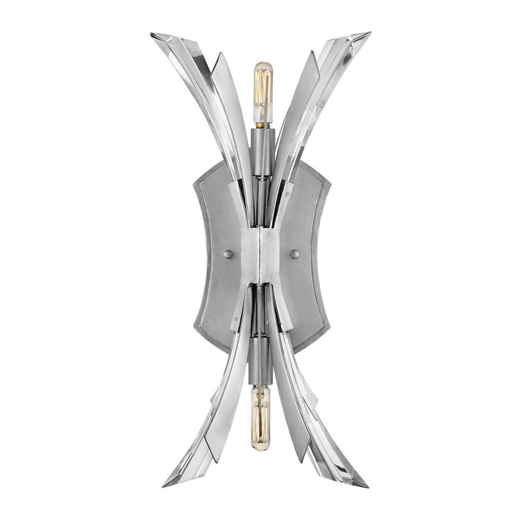 Glacial Silver 2-Light Candelabra Wall Sconce
