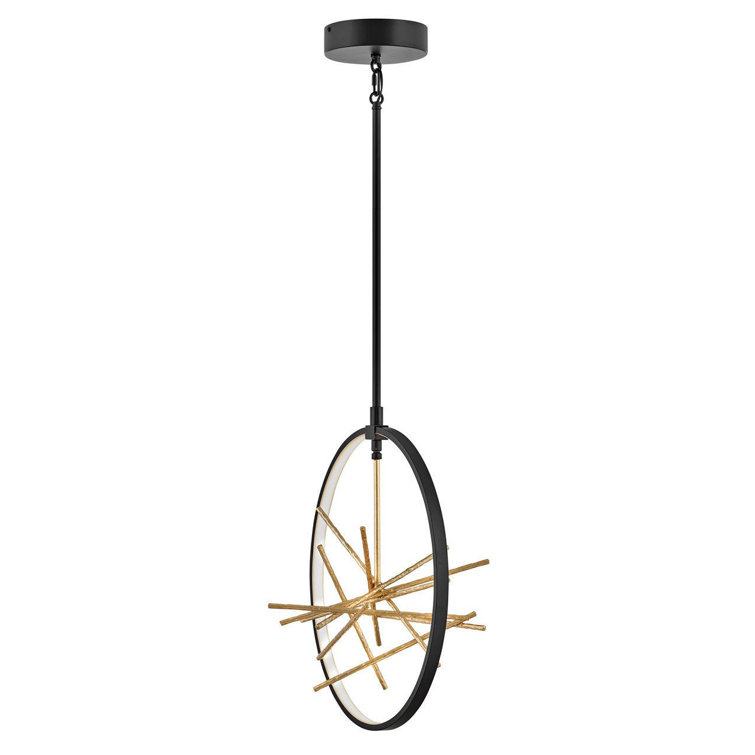 Styx Black and Brass LED Pendant Light