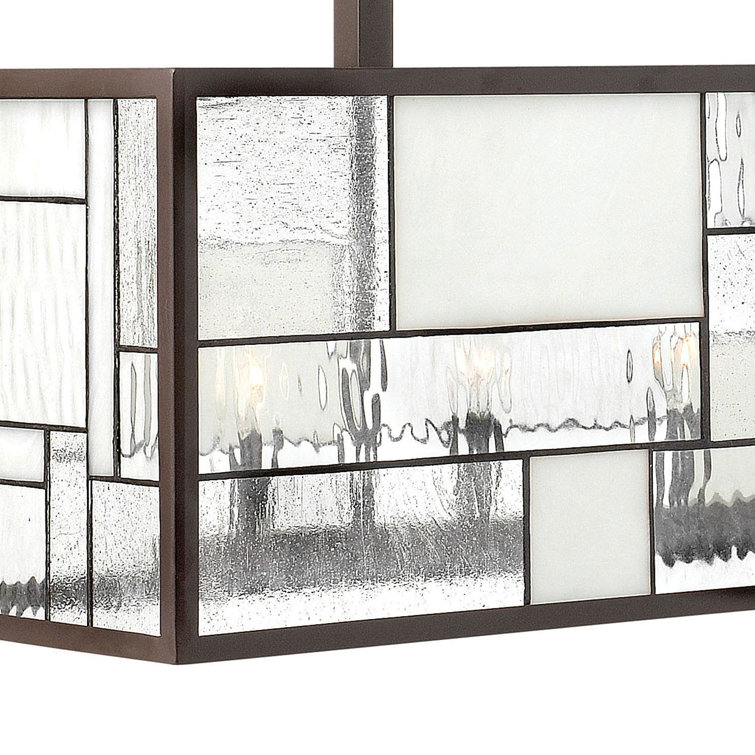 Mondrian Buckeye Bronze 5-Light Craftsman Kitchen Island Pendant