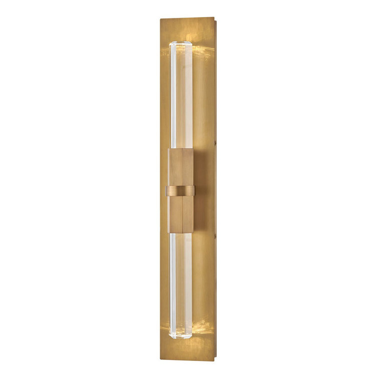 Heritage Brass LED Sconce with Clear Crystal